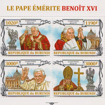 Pope Benedict XVI 4 Stamp Set