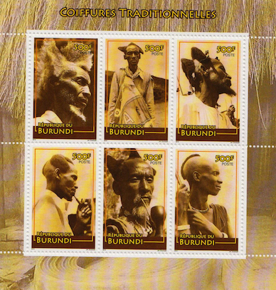 Traditional Haircuts of Burundi  Stamp Set