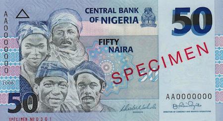50 Naira  UNC Banknote
