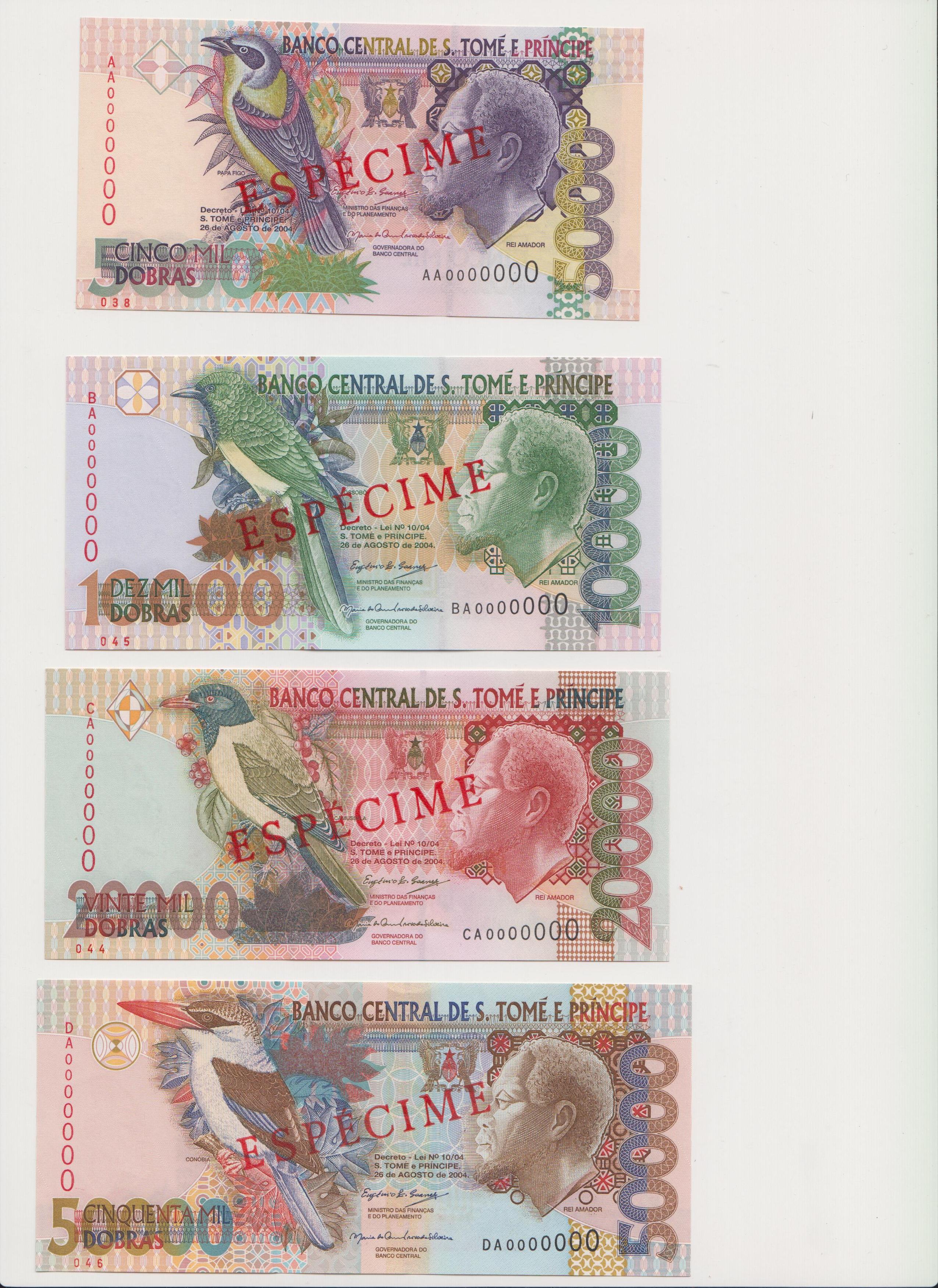 5,000, 10,000, 20,000 and 50,000 Debros UNC 4 Banknote Set