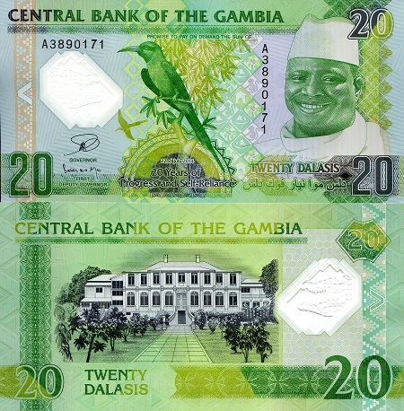 20 Dalasi  UNC Banknote