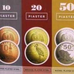10, 20 and 50 Piaster  UNC 3 Banknote Set