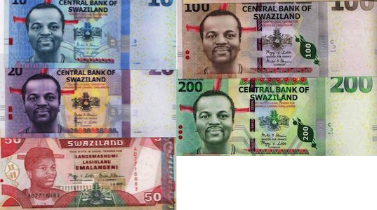 10, 20, 50, 100 and 200 Emalageni  UNC 5 Banknote Set