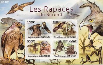 Birds of Prey of Burundi Stamp Set