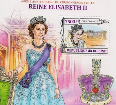 Queen Elizabeth 60th Anniversary 1 Stamp Set
