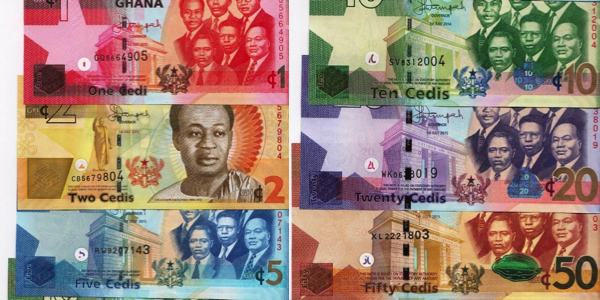 1, 2, 5, 10, 20, and 50 Cedis  UNC 6 Banknote Set