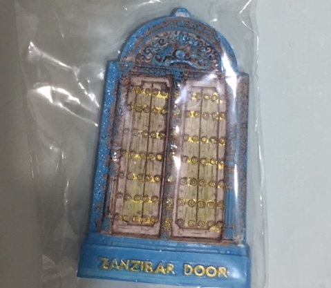 Zanzibar Blue Door Magnet